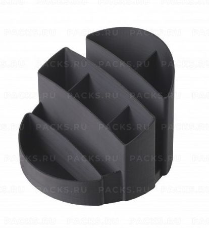 Подставка-органайзер 133х133х80мм 8 отделений черная Омега 1/12