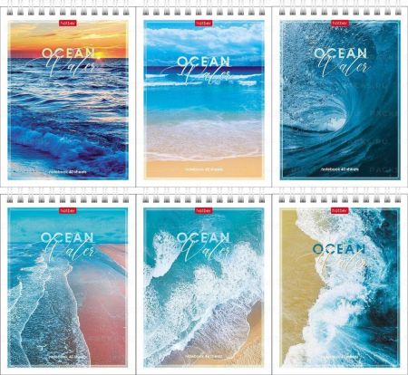 Блокнот 40л А6 110х145мм гребень Хатбер Аквалайф 1/6/96