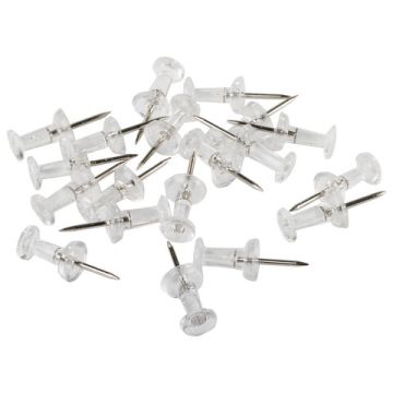 Силовые кнопки-гвоздики прозрачные 50шт в картонной коробке Staff 1/10/500