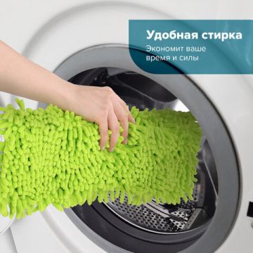 Насадка МОП плоская 42х12см ЛАЙМА ворсистая микрофибра 3см (комплект 4шт)  1/24