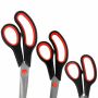 Ножницы набор 5шт (140,170,190,220,240мм) метал черно-красные вставки европодвес Brauberg 1/12 (Клие