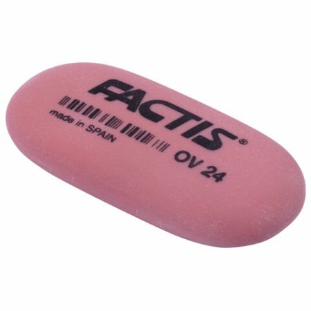 Ластик 49х24х9мм синтетический каучук овальная мягкая FACTIS OV 24 (Испания) 1/24