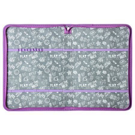 Папка для труда на молнии BRAUBERG А4 с ручкой, 1  отд., картон, органайзер, Charming kitten, 270991