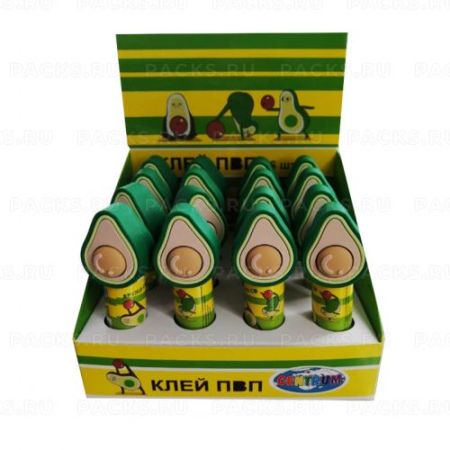 Клей-карандаш 09г Авокадо 1/16/256