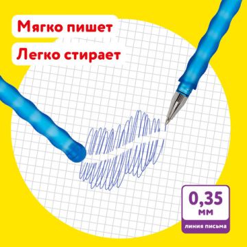 Набор ручек Пиши-Стирай гелевые 2шт+4 стержня ЮНЛАНДИЯ Горошек 1/12/144 (Клиент)