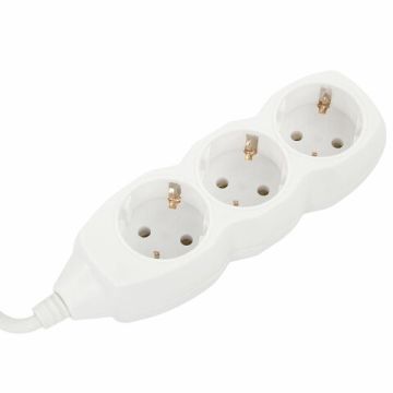 Удлинитель сетевой 3м SONNEN U-133G 3 розетки с заземлением 10 А белый 1/20 (клиент)