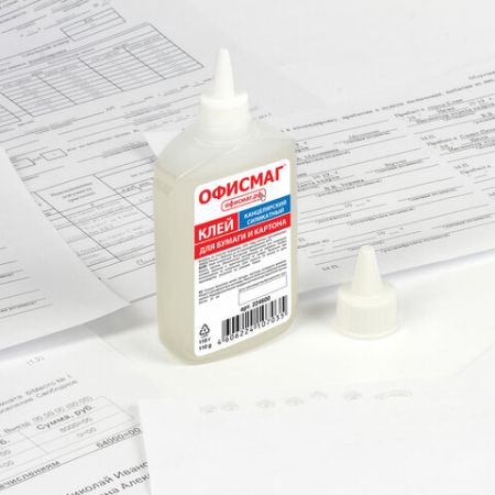 Клей канцелярский силикатный 110гр ОФИСМАГ 1/50