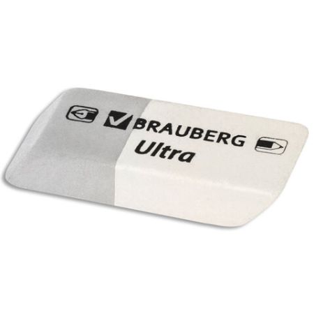 Ластик 41х14х8мм серо-белый натуральный каучук Ultra BRAUBERG 1/80