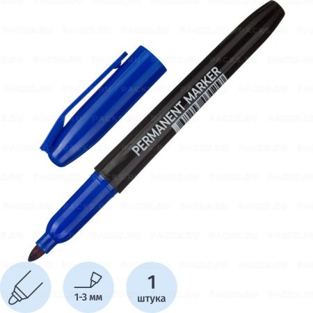 Маркер перманентный синий 2мм ATTACHE 1/12/864