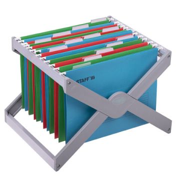 Папка подвесная А4 350х240мм до 80л КОМПЛЕКТ 10шт синие картон STAFF 1/10 (Под заказ)