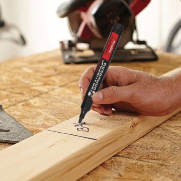 Маркер перманентный черный 3мм круглый наконечник Contract BRAUBERG 1/12/1152