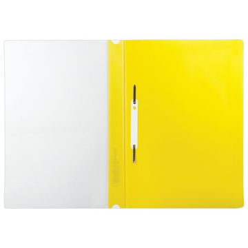 Папка скоросшиватель с прозр верхн лист BRAUBERG, А4, 140/180 мкм, желтый 1/10/400