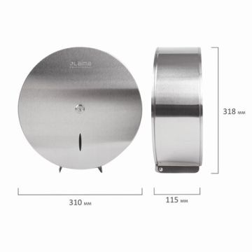 Диспенсер для туалетной бумаги  LAIMA PROFESSIONAL INOX (Система T1)большой нерж сталь 1/10 (Клиент)