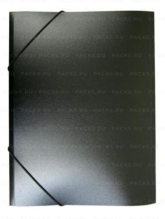 Папка на резинках Бюрократ черная корешок30 мм 1/60