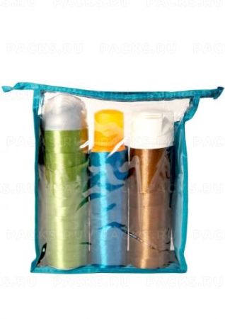 Косметичка ПВХ  21x6x18см на молнии прозрачная 1/10