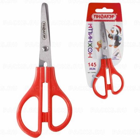 Ножницы 145мм метал европодвес Пифагор 1/24 