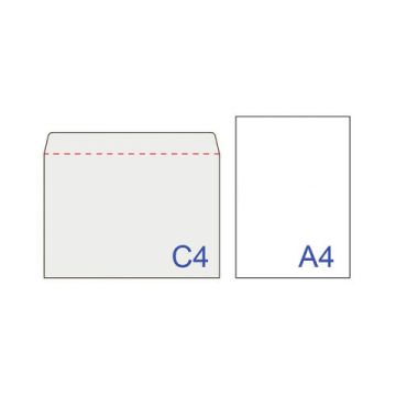 Конверты С4 229х324мм 100 г/м2 отрывная полоса STRIP белые 500/500