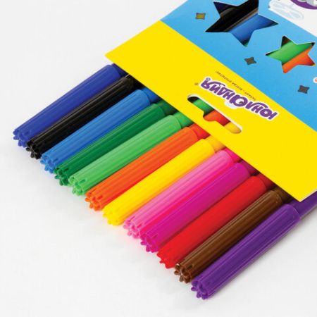 Фломастеры 12цв вентилируемый колпачок ЮНЛАНДИЯ Забавные картинки 1/12/144