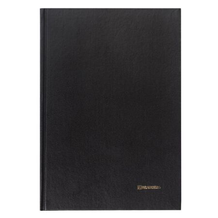 Книга учета 96л 200х290мм клетка  бумвинил черная BRAUBERG 1/10
