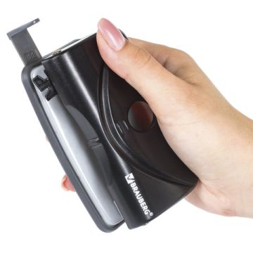 Дырокол на 10листов пластиковый черный Original Brauberg 1/12