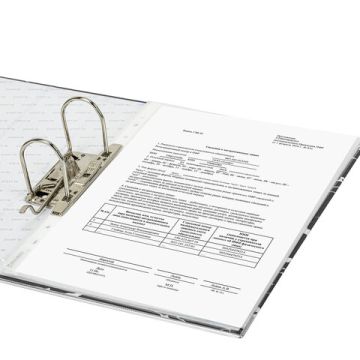 Папка-регистратор А4 75мм STAFF с мраморным покрытием черная  с уголком съем механ 1/50 (Клиент)