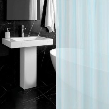 Штора для ванной  PEVA 180х180см с кольцами 3цв ассорти 1/12