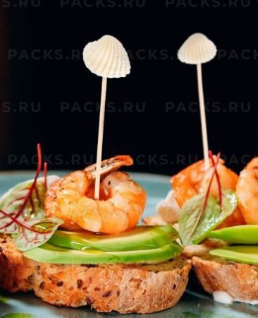 Пика для канапе Ракушка 12см (100шт) 1/50