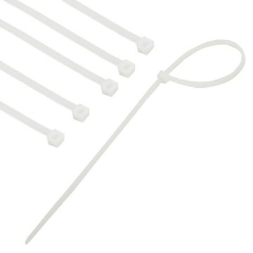 Хомуты (стяжки), нейлоновые, 4 мм х 250 мм, комплект 100 шт., PROCONNECT, белые 1/10/100 (клиент)