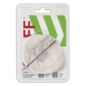 Набор для прошивки документов (шигла 80мм нить 30 м) в блистере STAFF 1/100