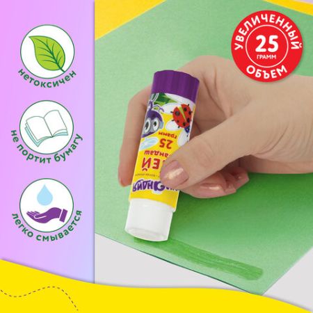 Клей-карандаш 25г улучшенный ЮНЛАНДИЯ 1/12