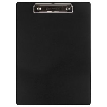 Доска-планшет с прижимом А4 23х35см картон/ПВХ черная клипборд BRAUBERG NUMBER ONE А-4 1/48 (клиент)