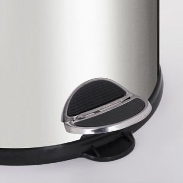 Ведро-контейнер для мусора с педалью 12л ЛАЙМА Classic зерк нерж.сталь съемное ведро1/6 (вывод)