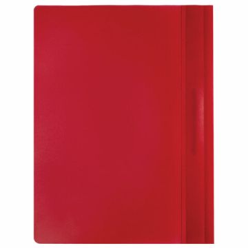 Папка скоросшиватель с прозр верхн лист BRAUBERG А4 красный 1/25/400