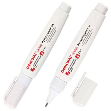 Корректор-ручка 9 мл метал. наконечник ОФИСМАГ 1/12