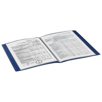 Папка  40 вклад. STAFF, синяя, 0,5мм, 225700