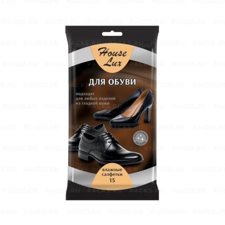 Салфетки влажные для обуви House Lux (15) 1/36