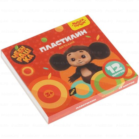 Пластилин 12цв 180г Чебурашка Мульти-Пульти 1/16