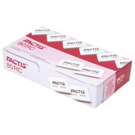Ластик  28х20х7мм белый прямоугольный FACTIS 80 RC 1/80
