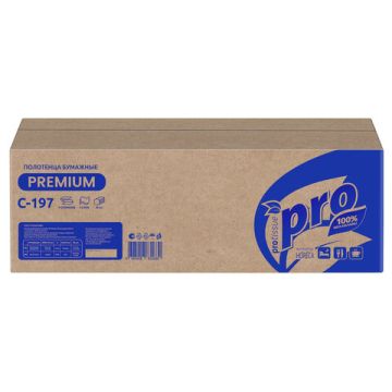 Полотенца бумажные 2сл 200л белые 22х21см V-сложениеPROtissue (H3) PREMIUM 1/1 (Клиент)