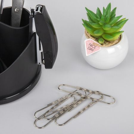 Скрепки 78мм 50шт никелированные гофрированные BRAUBERG 1/10