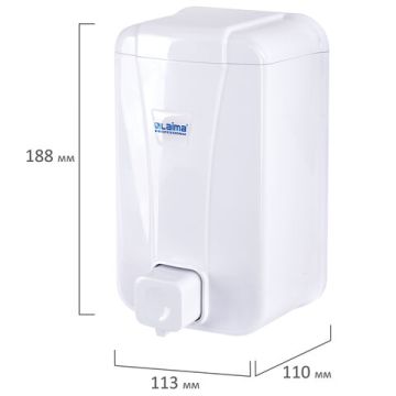 Диспенсер (дозатор) для жидкого мыла LAIMA PROFESSIONAL LSA наливной 1л белый 1/50 (Клиент)