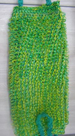 Мочалка для тела вязаная фабричная двойная (арт 024) 1/100