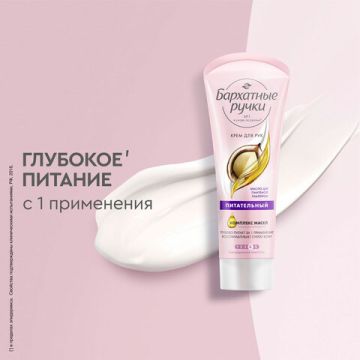 Крем для рук питательный БАРХАТНЫЕ РУЧКИ 80гр 1/20 (клиент)