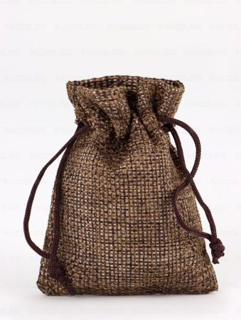 Подарочный мешок холщевый 7х9см черный 1/10/5000