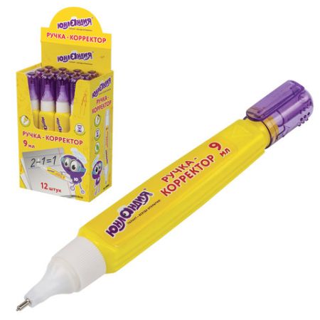 Корректор-ручка 9мл металлический наконечник ЮНЛАНДИЯ 1/12