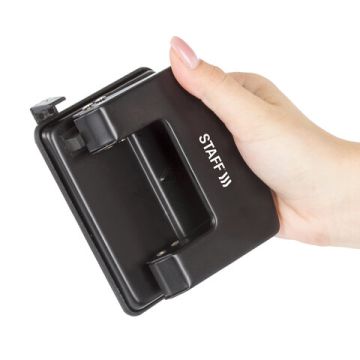 Дырокол на 20листов средний черный металлический эконом Staff 1/12