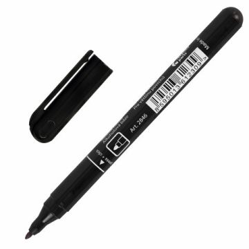 Маркер перманентный черный 1мм тонкий наконечник 2846 CENTROPEN 1/10/200