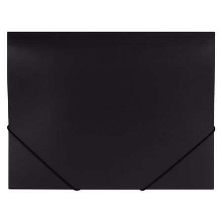 Папка на резинках BRAUBERG Office, черная, до 300 листов, 500 мкм 1/50