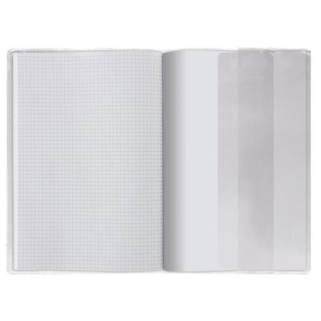 Обложка 302х580мм ПВХ д/учебника и тетради А4, универсальная, прозрачная, плотн, 120мкм 1/100/400