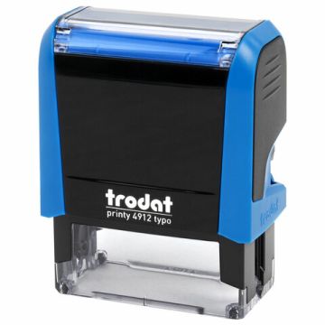 Штамп самонаб 4-стр оттиск 47х18мм синий б/рамки TRODAT IDEAL корпус синий касса 1/10 (клиент)